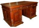 A Finely Carved 19th Century English Oak Partners Desk