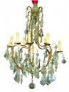 An Elegant 19th Century Italian Cut Crystal Eight-Light Chandelier