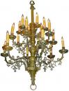 A 17th Century Patinated Brass Chandelier