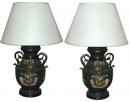 A Fine Pair of 19th Century Cloisonne Vases as Lamps