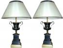 A Pair of 19th Century Bronze Urns