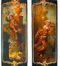 A Pair of 17th Century Neapolitan Oil on Canvas Panel Paintings