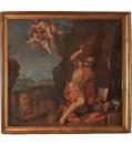 An 18th Century Oil on Canvas-Scenes of Saint Jeromos