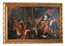 A Very Rare Documented 18th Century Oil on Canvas-Scenes of Bacco by Battista Bolognini