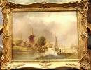 A 20th Century Dutch Oil on CanvasScenes of a "Dutch Landscape and Windmill"Signed: Andreas Veldhuysen