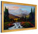 A 19th Century American Oil on CanvasLandscape with Small WaterfallSigned: Robert Kinkrin Lewis