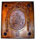A Fine 19th Century Italian Framed  Terra-cotta Oval Plaque of Playing Putti