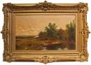 "Lazy Day" 19th Century Oil on Canvas by American Impressionist Thomas Bartholomew Griffin