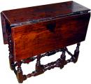 A Fine 18th Century Jacobean Walnut Drop Leaf Side Table