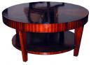 A Round Mahogany Two-tiered Art Deco Style Coffee Table
