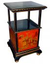 A 19th Century Chinoiserie Black Lacquer Side Table Stand