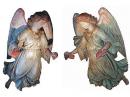 An Exquisite Pair of 18th Century Duomo Polychrome and Parcel Giltwood Angels