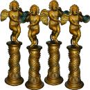 A Magnificent Set of Four 17th Century Italian Duomo Altar Angels