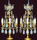 A Shimmering Pair of Italian Gilt Bronze Girandoles