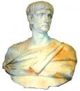 A Massive 18th Century Italian Carved Marble Bust of Trajan Caesar (96 A.D.)