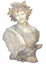A 19th Century Italian White Marble Bust of a Bacchante