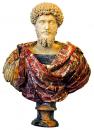 An Impressive 18th Century Italian Variegated Marble Bust of Marcus Aurelius