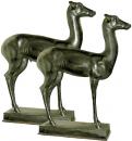 A Graceful Pair of 19th Century Bronze Deer