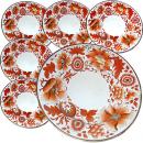 A 19th Century English Set of Six FlightBarr & Barr Porcelain Plates