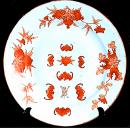 An Impressive 19th Century Chinese Porcelain Plate with orange decorations