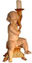 A Whimsical Italian Marble and Giltwood Torchère