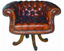A Handsome Edwardian Chesterfield Swivel Desk Chair