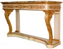An Impressive 19th Century Parcel Gilt and Polychrome Italian Empire Console