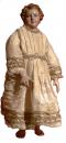 An 18th Century Italian Carved Wood Female Crèche Figure