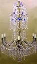 A Genovese Parcel-Gilt and Crystal Chandelier