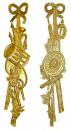 A Fine Pair of Italian Gilt wood Trophy Appliqués