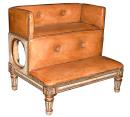 A Louis XVI Style Parcel-Gilt and Polychrome Prie-Dieu