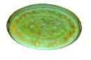 A 19th Century Green Painted Tole Oval Tray