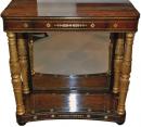 A First Quarter 19th Century French Empire Mahogany and Parcel Gilt Pier Table