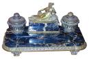 A 19th Century French Black Marble Inkwell
