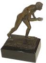 A Continental Bronze Nude of a Neoclassical Wrestler
