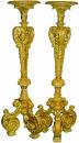 A Bold Pair of Elaborately Carved Mid-18th Century Georgian Giltwood Torchères