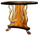 An Italian 19th Century Scagliola Tabletop on a Later Polychrome and Parcel Gilt Base