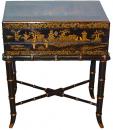 A 19th Century Chinese Black Laquered Chinoiseirie Lap Desk