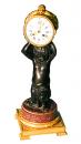 A 19th Century French Empire Patinated and Gilt-Bronze Clock