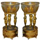 A Pair of 19th Century Italian Empire Style Gilt-Bronze Table Centerpieces
