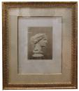 A 19th Century Italian Lithograph: Bust of Muse
