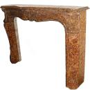 An Italian "Brocatello Di Spagna" Carved Marble Mantel Surround