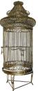 An Impressive Circular Hand-forged Gilt-Iron Birdcage