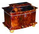 A 19th Century Pagoda Shaped English Tortoiseshell Tea Caddy
