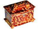 A 19th Century English Regency Tortoiseshell Tea Caddy