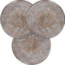 A Set of Three 19th Century Italian Stone Architectural Element Rosette Medallions
