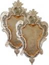 A Pair of Early 19th Century Venetian Parcel Gilt Mirrors