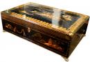 A Chinese Black Lacquered and Gilt-Chinoiserie Box