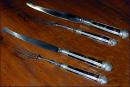 Two Sets of English Regency Silver & Tortoiseshell Knives & Forks