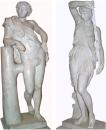 A Pair of Early 19th Century Roman Carara Marble Statues